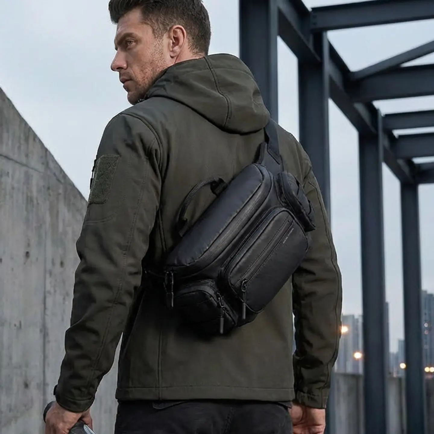 Outdoor Motorcycle Riding Multi-Functional Large-Capacity Crossbody Bag