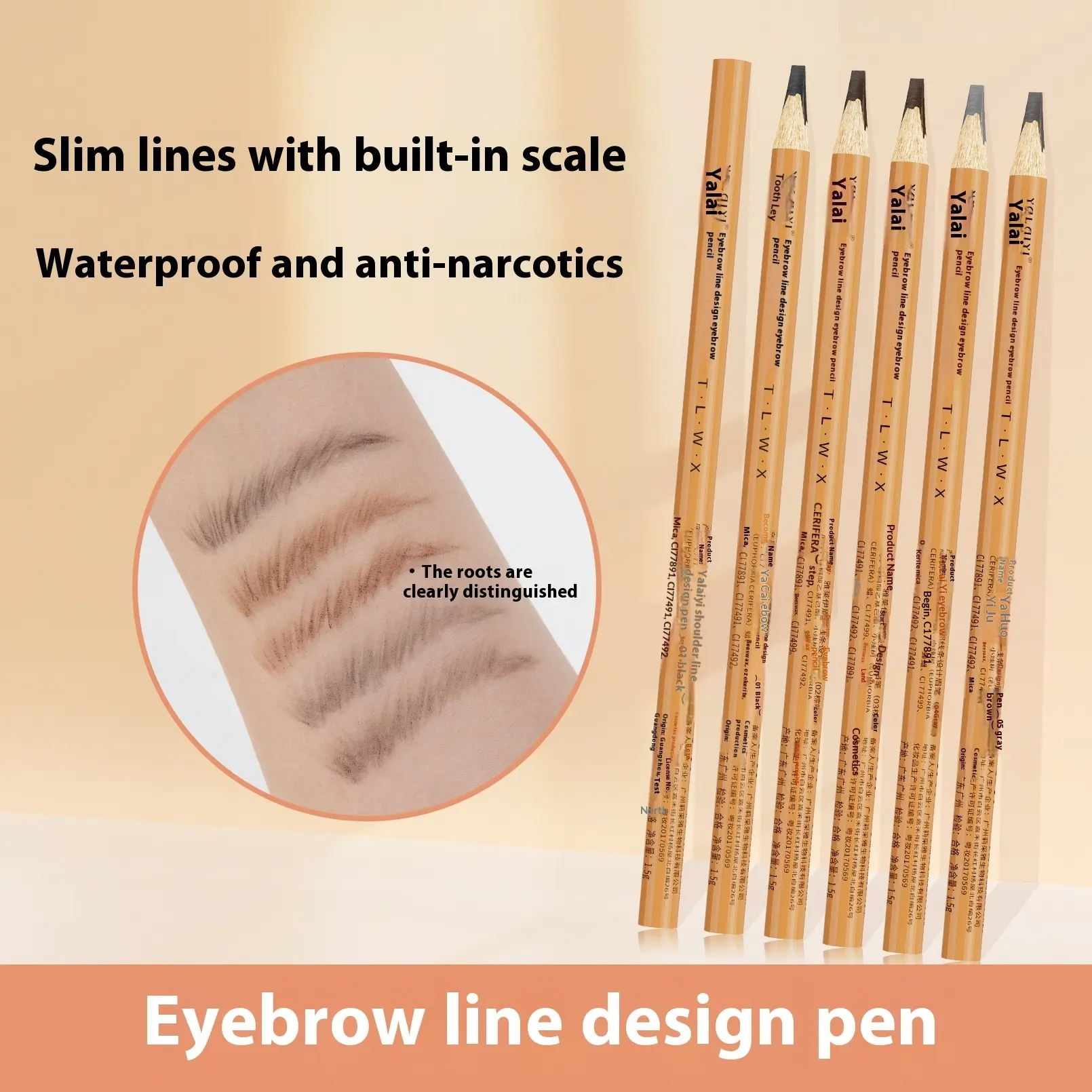 Positioning Eyebrow Pencil Line Design Pen Waterproof