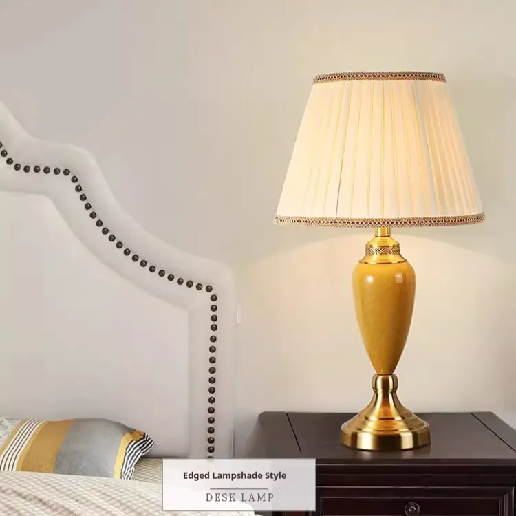 Cozy All-Copper Ceramic Table Lamp