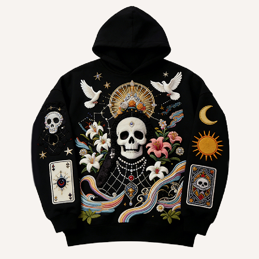 Men's Skull Print Hoodie Sweatshirt - imagen 1
