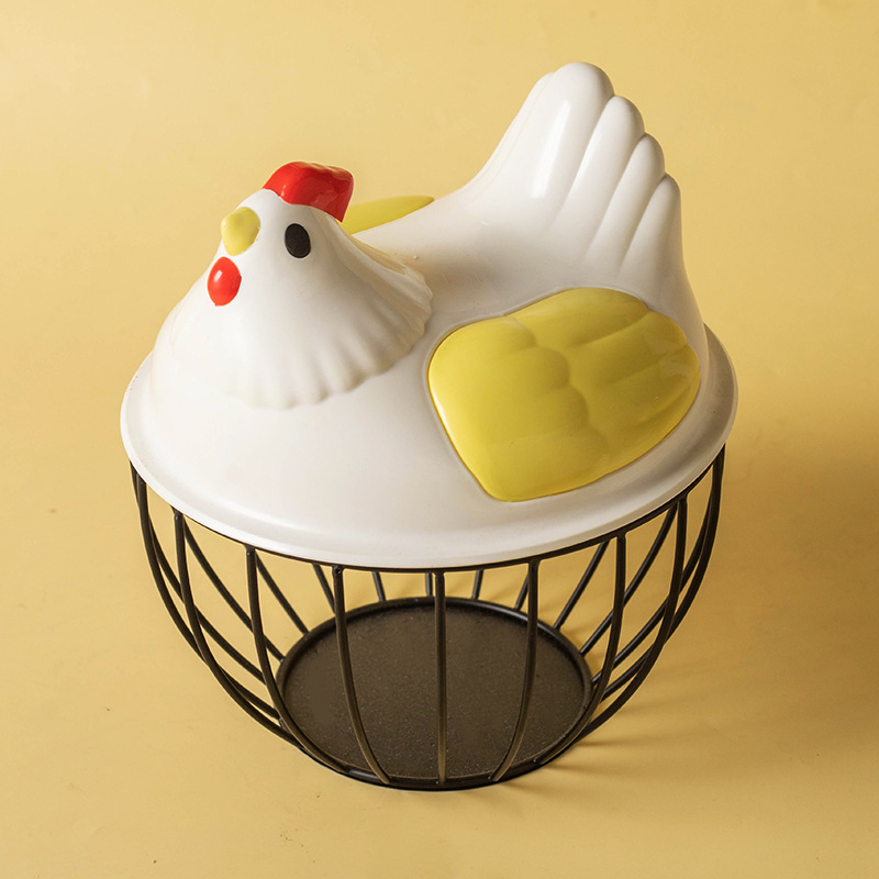 Household Kitchen Egg Basket Storage Bin Iron Storage Basket