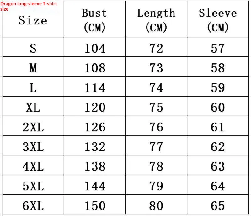 Size chart for Hillbilly Rash Guard