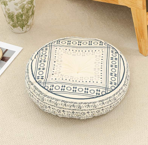 Round Boho Patterned Yoga Cushions