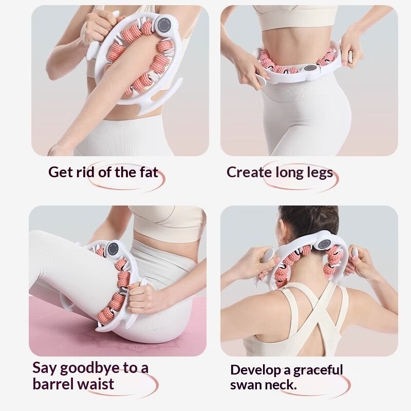 Circular Clamp Leg Roller Silicone Calf Slimming Massager