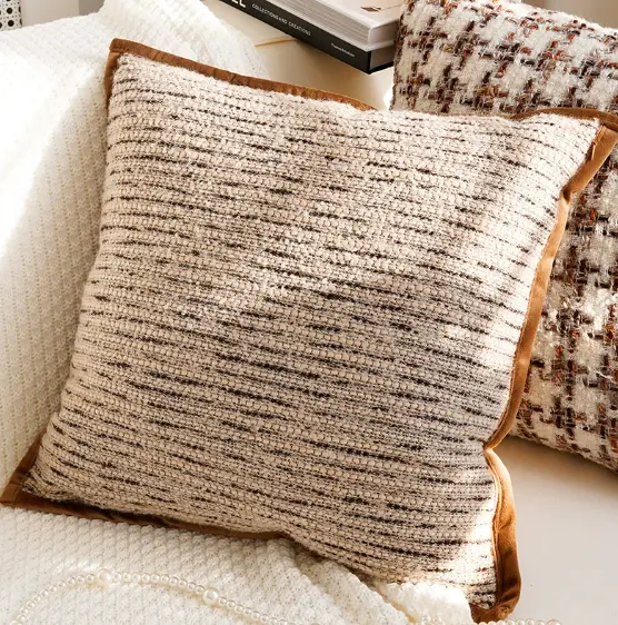 Sofa Cushion Creamy-style Living Room Bay Window And Bedside Throw Pillow Cover