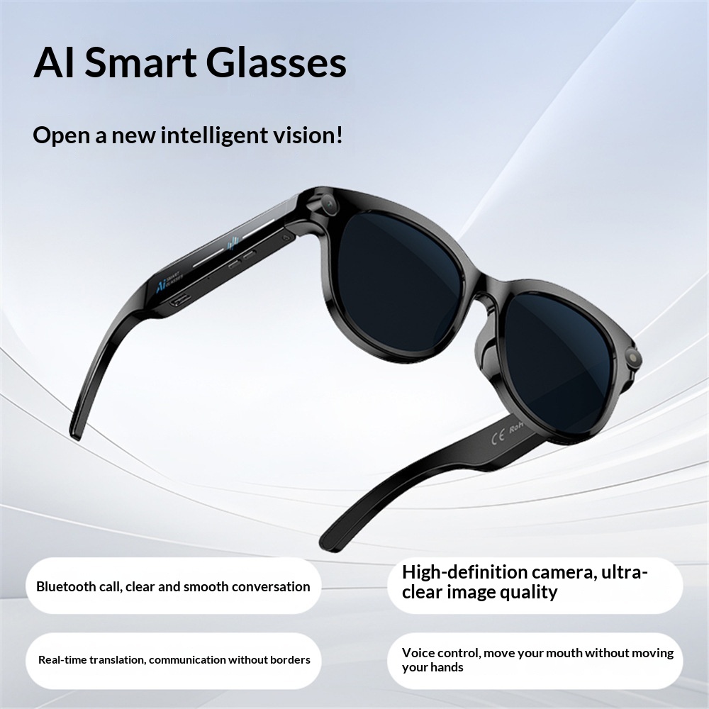 Smart Glasses Bluetooth Calling Photo And Video Recording AI Translation Recognition And Music Playback