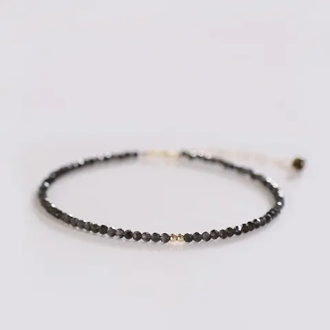 Ultra-fine Natural Obsidian Anklet for Women