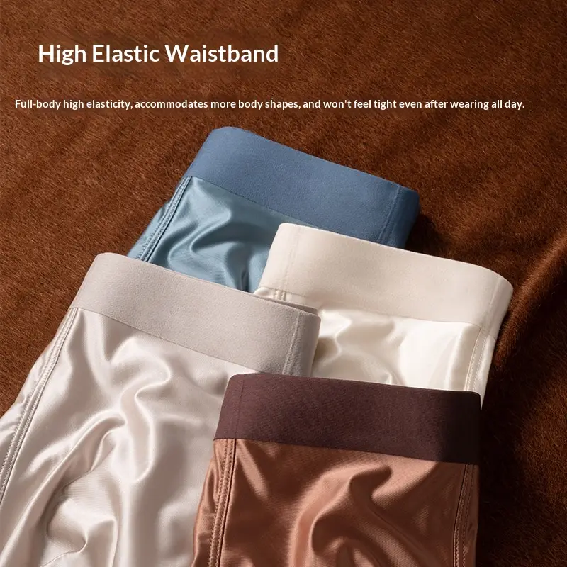Light Luxury Satin Ice Silk High-End Silk Antibacterial Mens Underwear