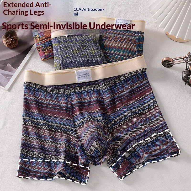 10A Mens Breathable Antibacterial, Trendy Cotton Underwear