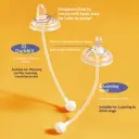 Wide-caliber Sippy Spout Universal Gravity-ball Baby Bottle Cap With Handle view 1