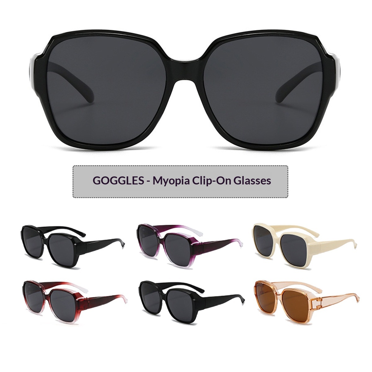 New Polarized Myopia Over-Glasses Sunglasses For Women - Image 4
