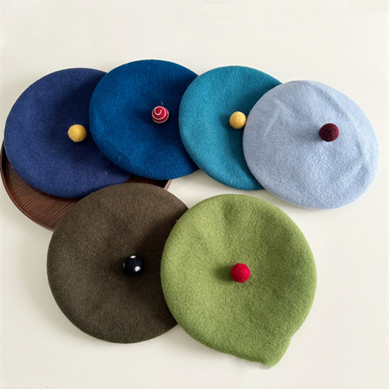 High-Quality Wool Beret Womens Wool Felt Painters Cap