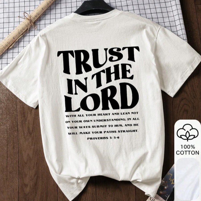 Summer Women's Loose T-Shirt TRUST IN THE LORD