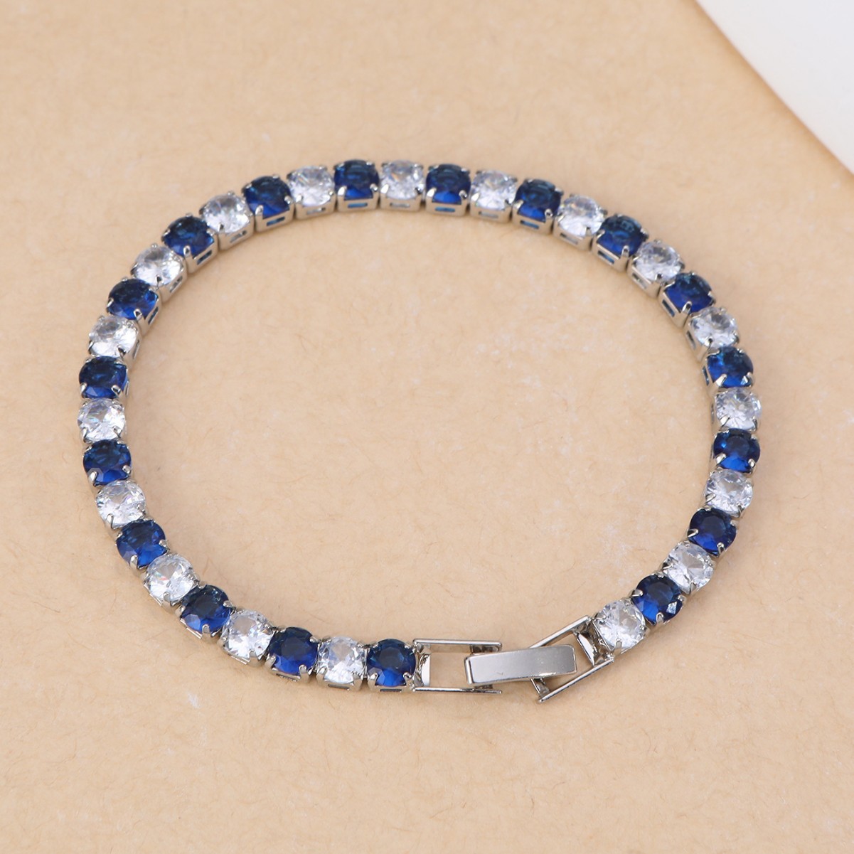 Fashionable And Luxurious European And American Popular Color Cubic Zirconia Circular Zirconia Bracelet