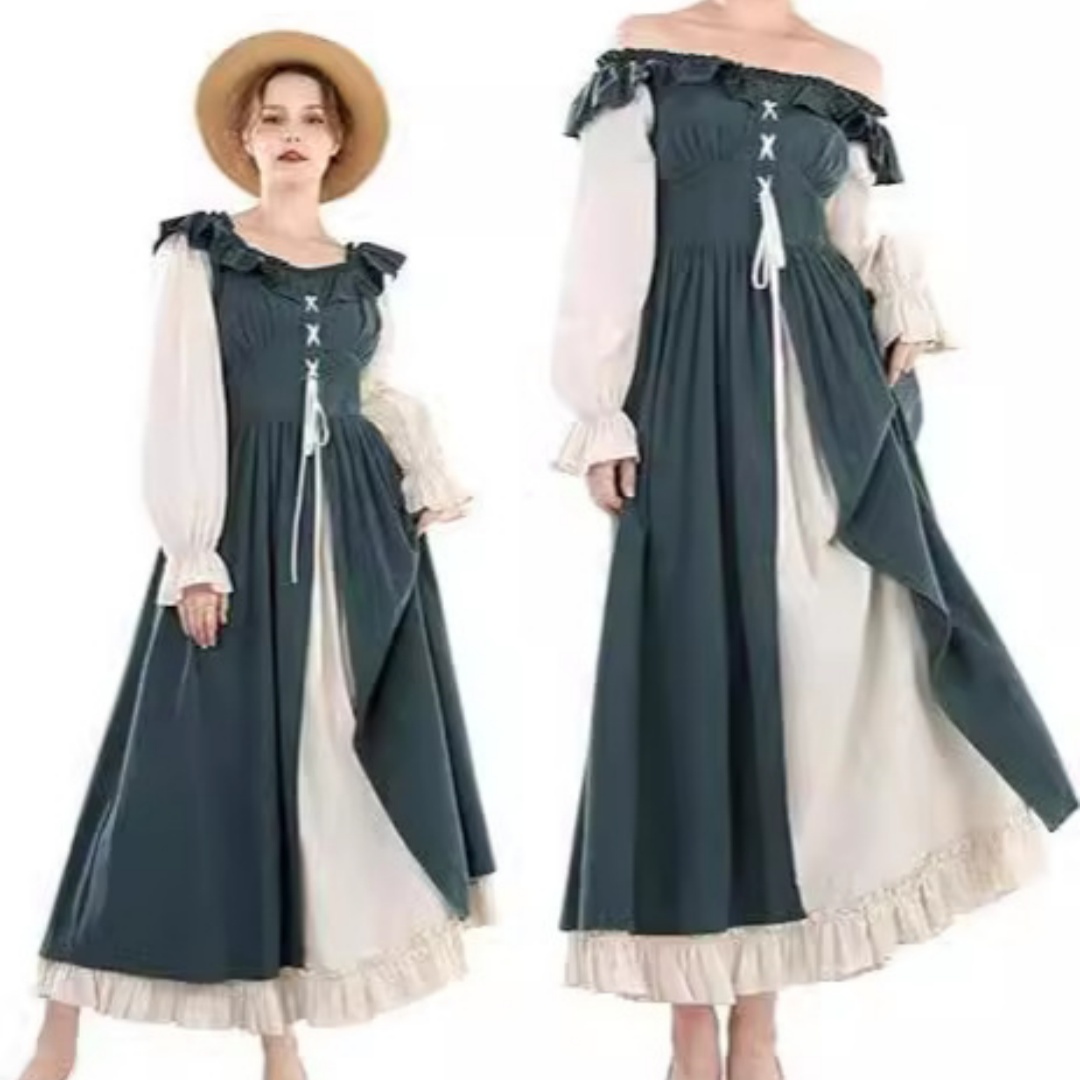 Long-sleeved Renaissance-style Fairy Dress