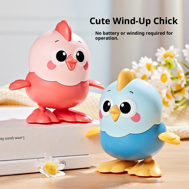 Infant And Toddler Jumping Chick And Owl Wind-Up Toy