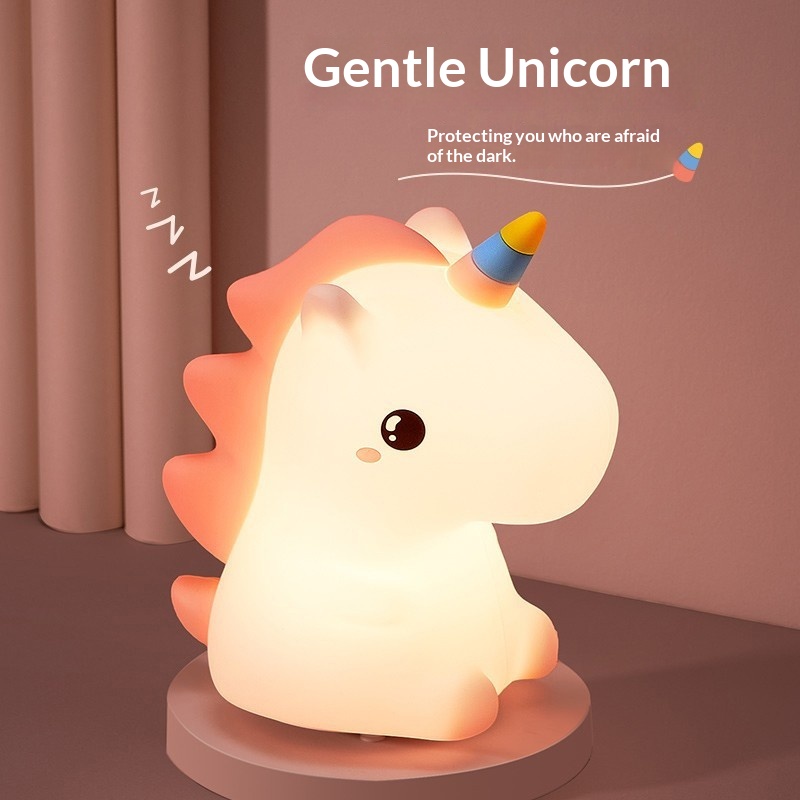 Pat-Pat Silicone Night Light Eye-Care Bedroom Ambiance Table Lamp Childrens Toy Gift