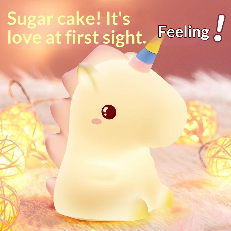 Pat-Pat Silicone Night Light Eye-Care Bedroom Ambiance Table Lamp Childrens Toy Gift