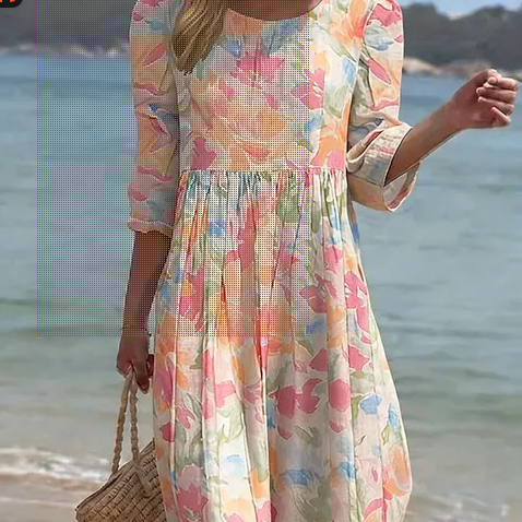 Sleeveless Dress Plant Color Abstract Class