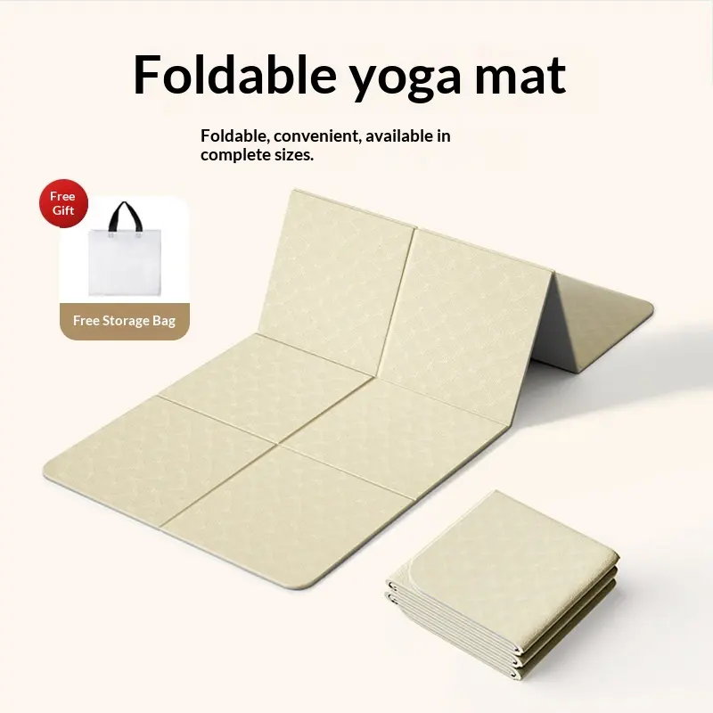 TPE Foldable Yoga Mat, Thickened And Non-slip
