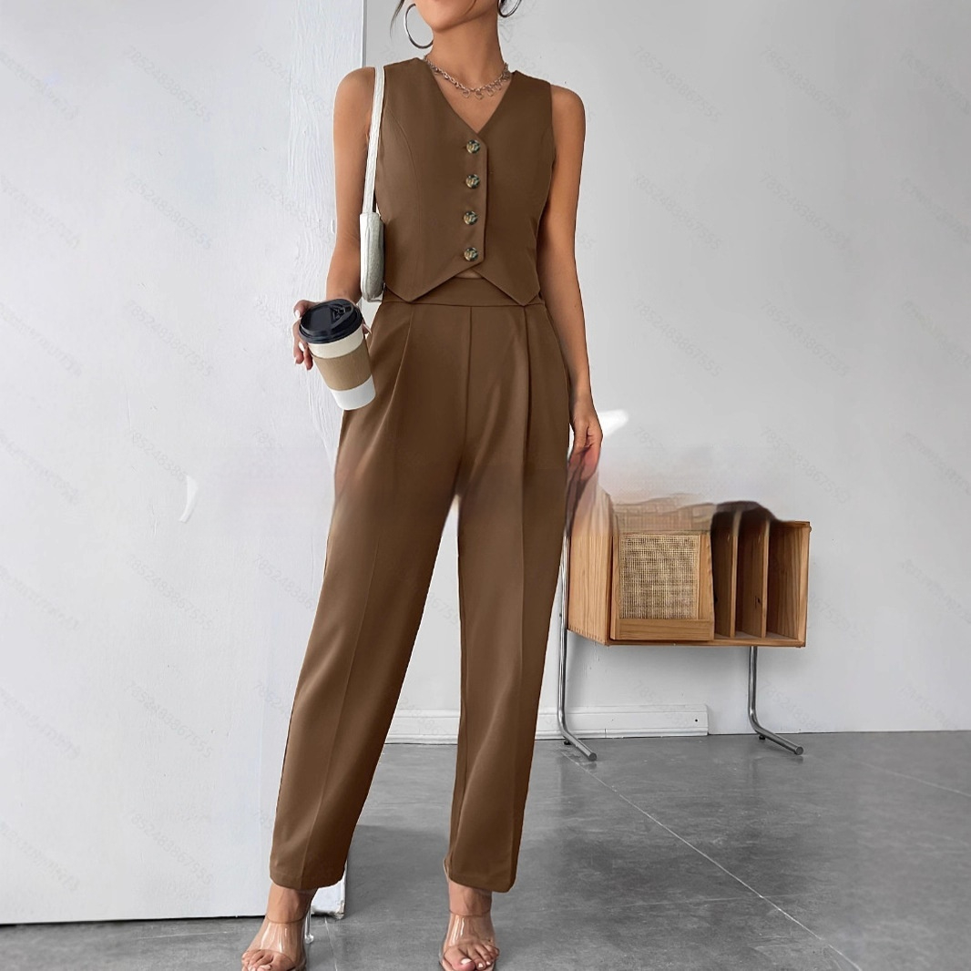 Womens Jumpsuit Commuter Slim Fit Suit