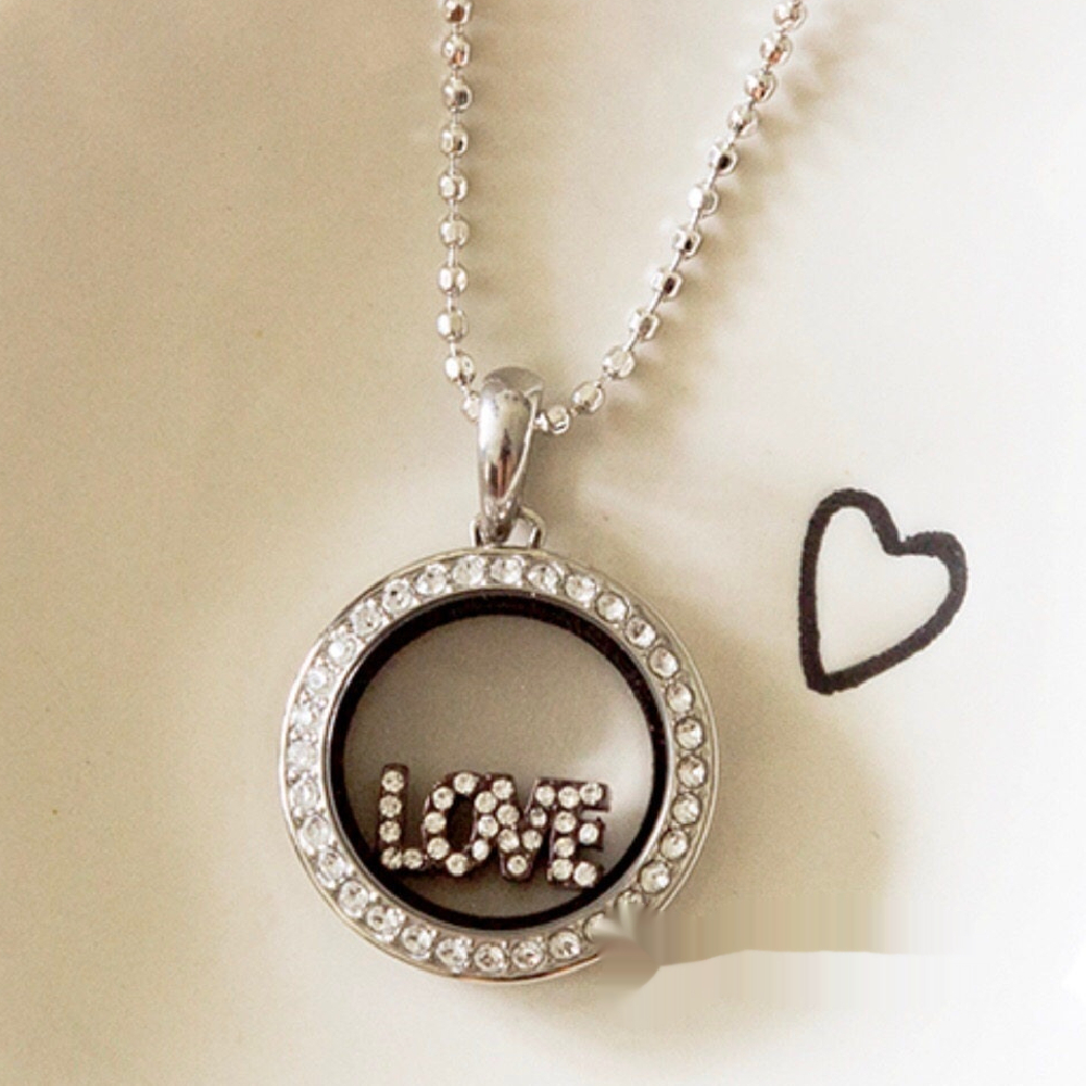 Personalized Watch Floating Box Necklace Accessory