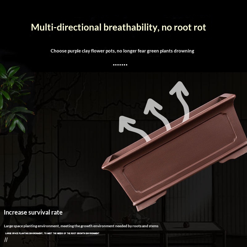 High-end Boutique Purple Clay Flower Pot