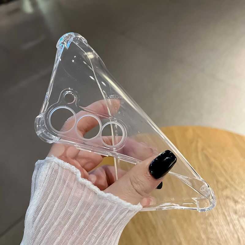 Phone Case Protective Cover With Precision-cut Openings Fully Covering And Made Of Transparent Silicone