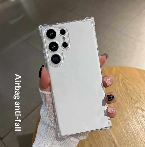 Phone Case Protective Cover With Precision-cut Openings Fully Covering And Made Of Transparent Silicone