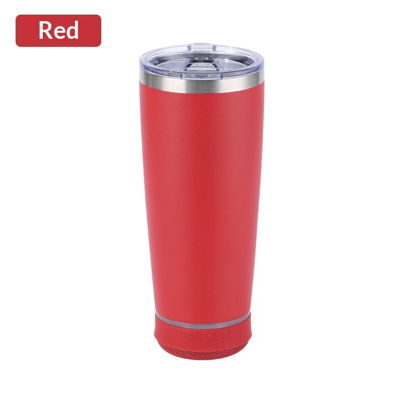 Bluetooth Speaker Double-Walled Vacuum-Insulated 20oz Car Mug For Keeping Drinks Hot Or Cold