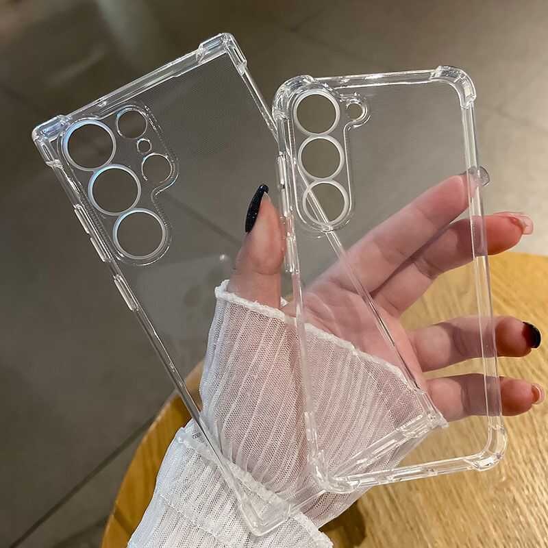 Phone Case Protective Cover With Precision-cut Openings Fully Covering And Made Of Transparent Silicone