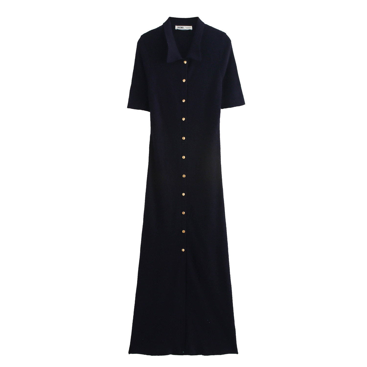 Womens Stylish Elegant Lapel Collar Single-Breasted Slim-Fit Dress