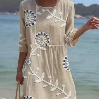 Casual Printed Temperament Long Skirt Girl