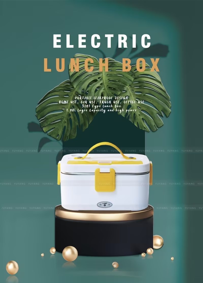 Electric lunch box Peacock Blue color variant