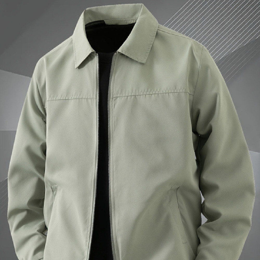 Men's Solid-Colored Slim-Fit Casual Jacket