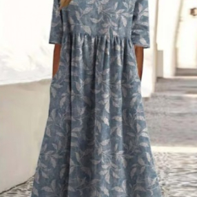 Casual Printed Temperament Long Skirt Girl