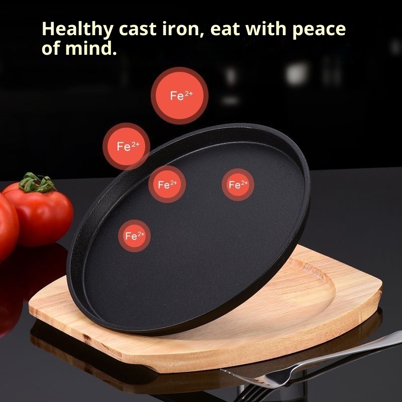 Cast Iron Teppanyaki Grill Commercial Round Barbecue Pan