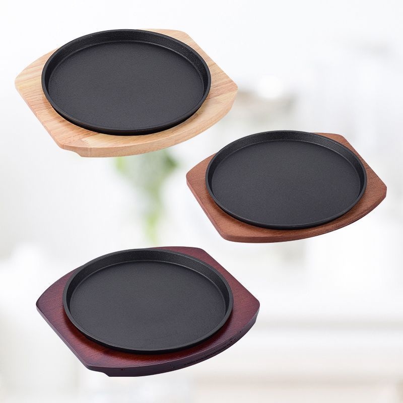 Cast Iron Teppanyaki Grill Commercial Round Barbecue Pan