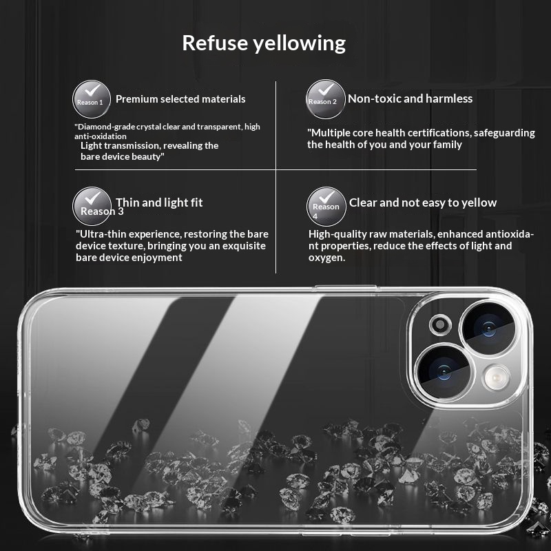 Ultra-thin Silicone Anti-fall Protective Sleeve Mobile Phone