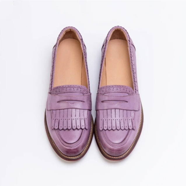 Preppy-style Tassel Fashion Brogue Shoes Round-toe Versatile Japanese-style Leather Shoes