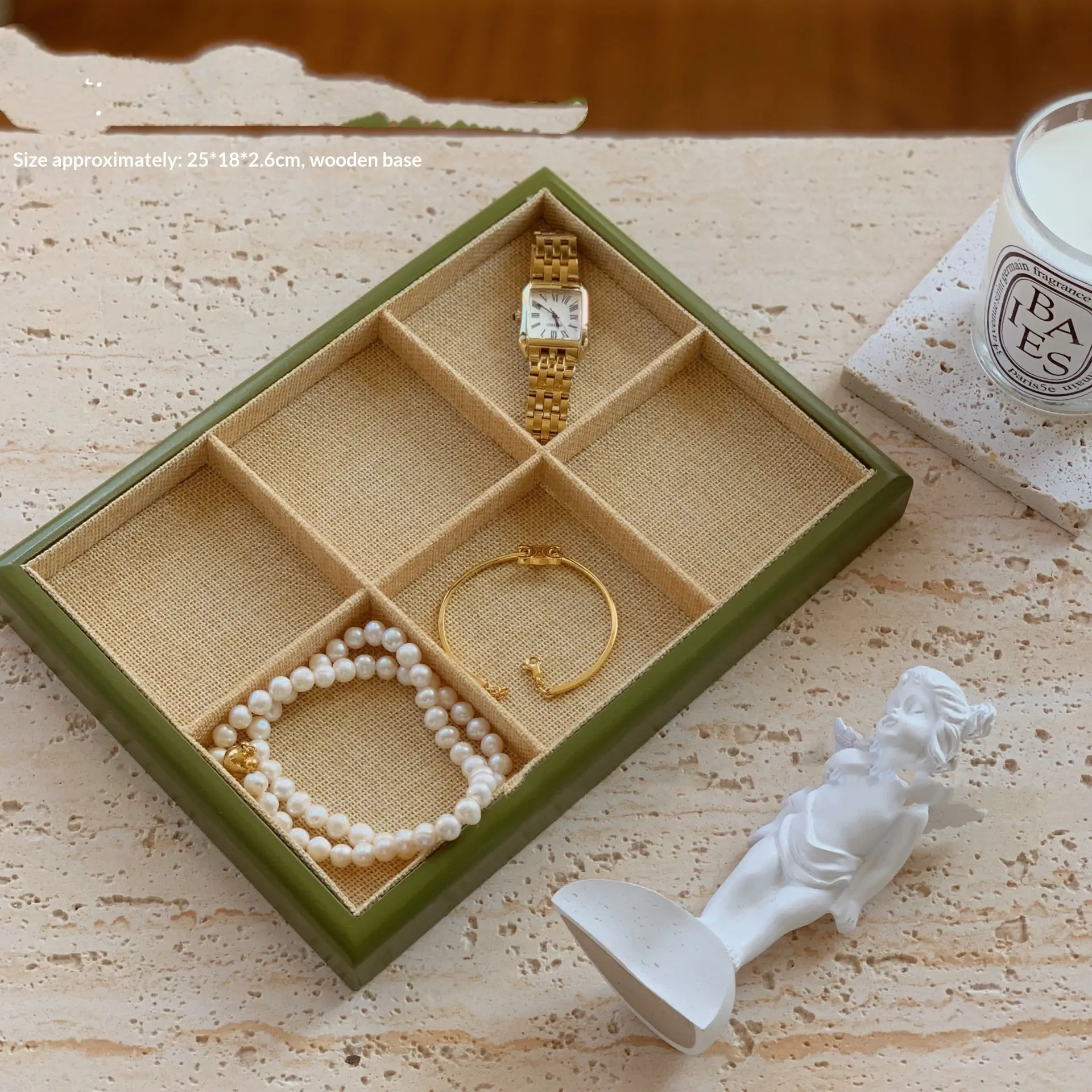 SIXI Wooden Walnut Watch And Ring Solid Wood Jewelry Box