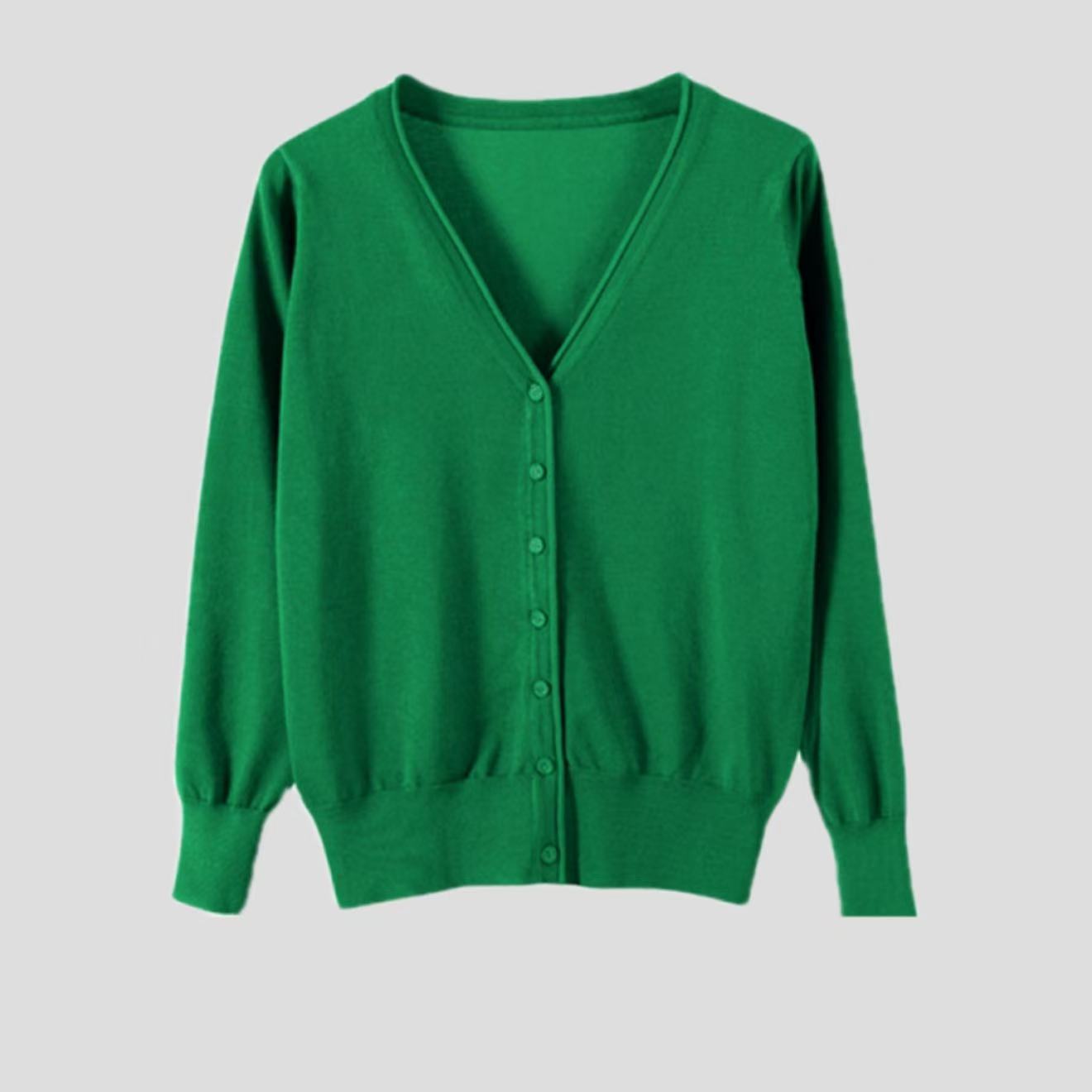 Women's Slim-fit SpringAutumn Plus-size Knitted Cardigan