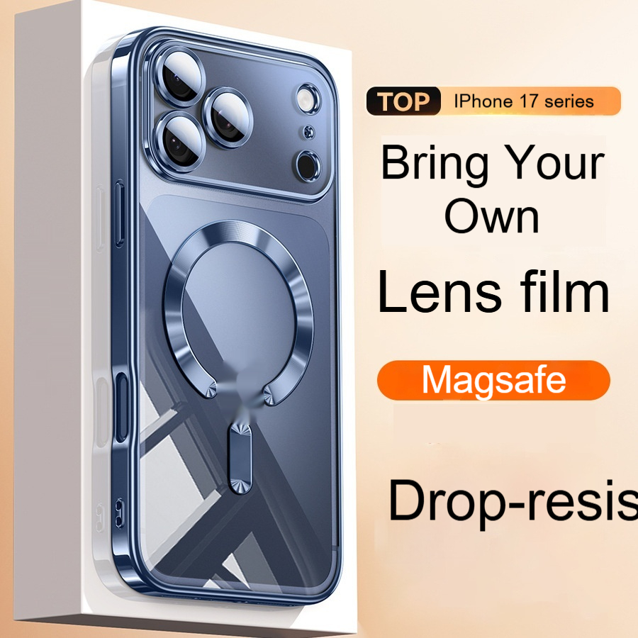 Phone Case Electroplated Magnetic Transparent Drop-resistant Protective Cover