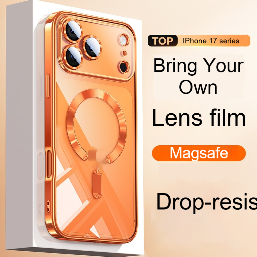 Phone Case Electroplated Magnetic Transparent Drop-resistant Protective Cover