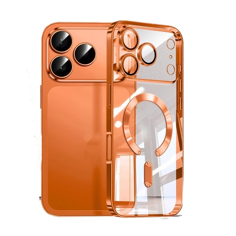 Phone Case Electroplated Magnetic Transparent Drop-resistant Protective Cover