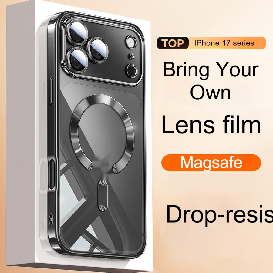 Phone Case Electroplated Magnetic Transparent Drop-resistant Protective Cover