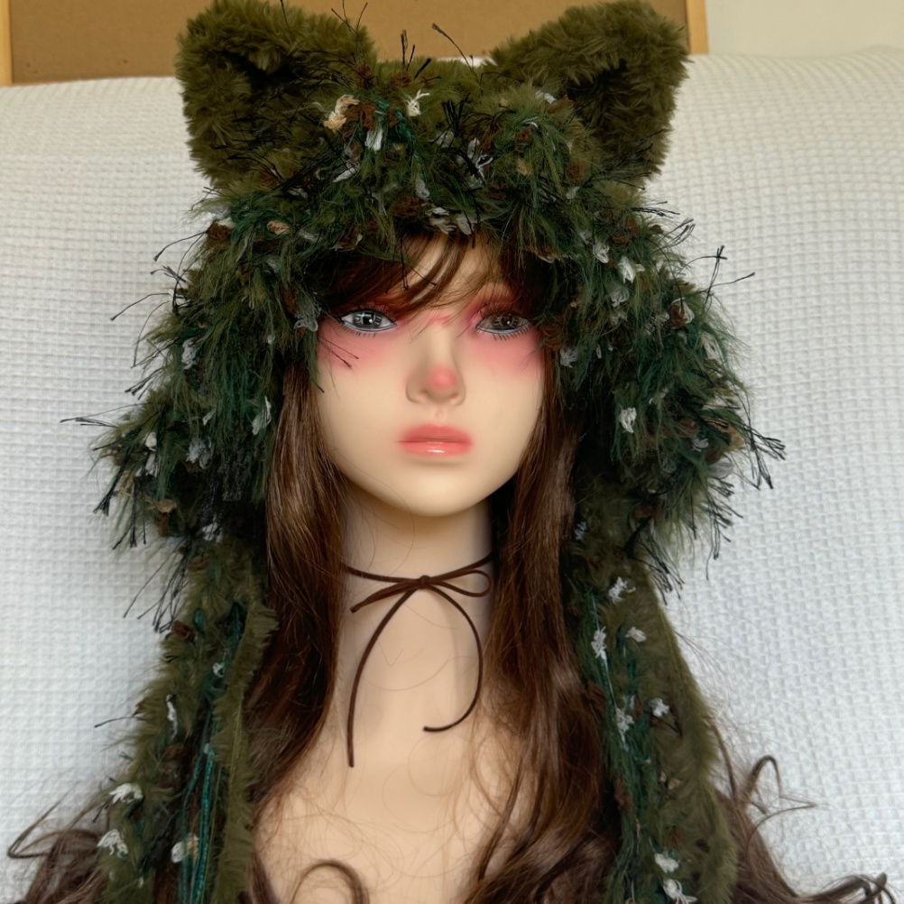 Women's Creative Versatile Cat Plush Warm Hat