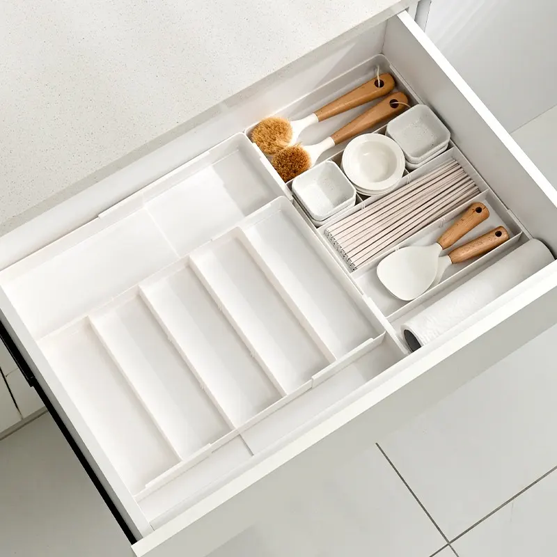 Adjustable Desktop Organizer with Dividers for Drawer Compartments