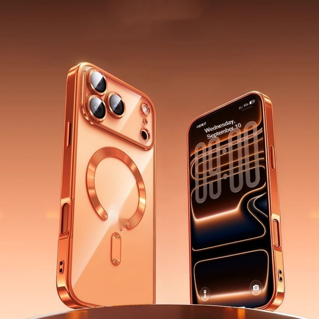 Phone Case Electroplated Magnetic Transparent Drop-resistant Protective Cover