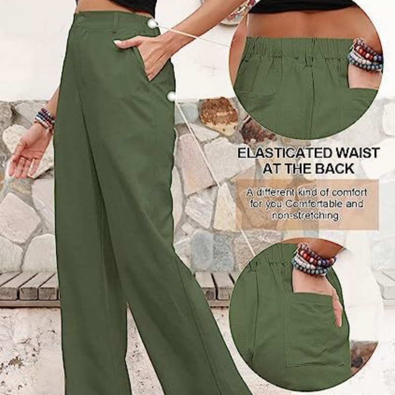 Flowing Casual Button-Down Summer Beach Pants